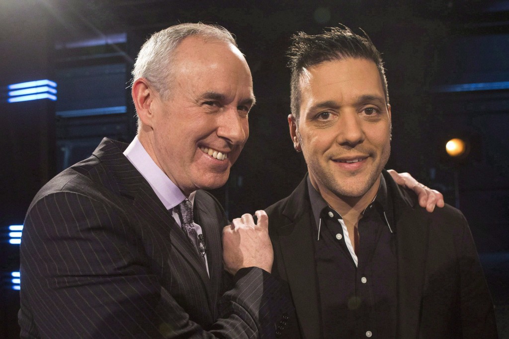 George Stroumboulopoulos, right, is pictured with Ron MacLean as Rogers TV unveil their team for the station's NHL coverage in Toronto on March 10, 2014. Back when he was The Guy on MuchMusic and, later, on CBC talk shows, George Stroumboulopoulos was often affectionately referred to as "Canada's boyfriend." Parachuted two seasons ago onto venerable "Hockey Night in Canada," however, he was seen by many hard-core hockey fans as that punk boyfriend you don't want anywhere near your daughter. THE CANADIAN PRESS/Chris Young