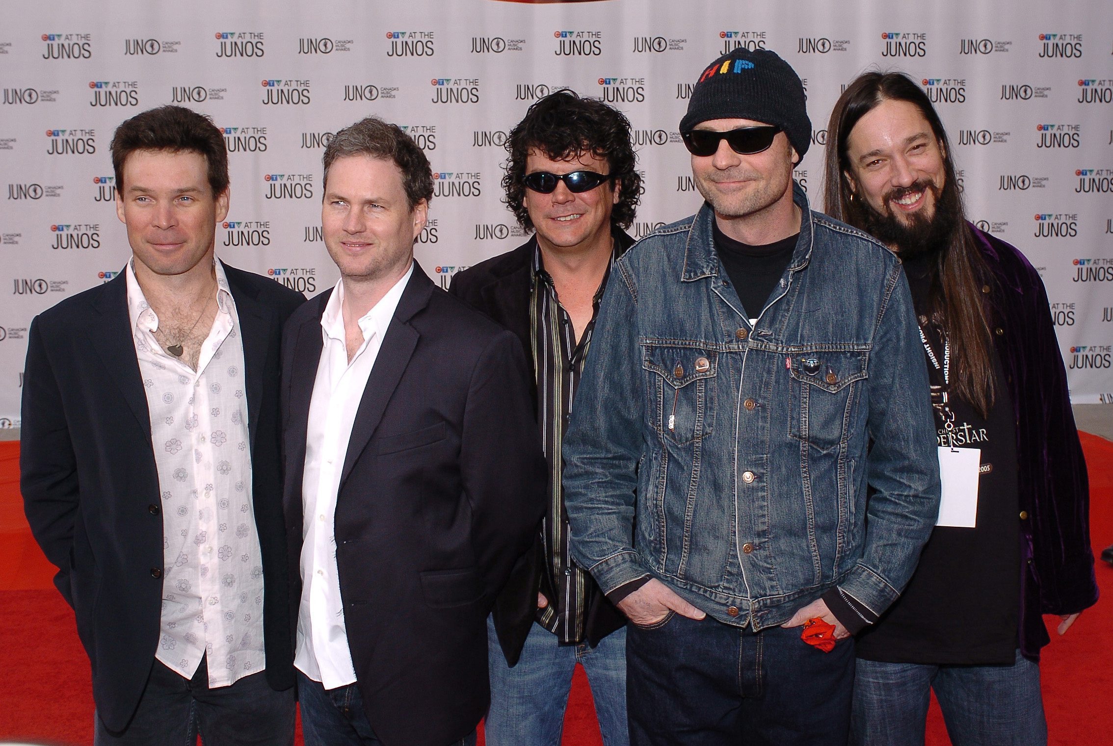 PREMIUM --  Tragically Hip attends the 2005 Juno Awards. Winnipeg, Canada, April 3, 2005. (Pictured: Tragically Hip). Photo by Lionel Hahn/Abaca.